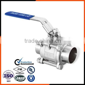3PC DIN Flanged Ball Valve In DN40 In Blow-out Proof Stem thumbnail-5