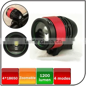 CREE XML-T6 Led 8.4V 6600mAh Battery Front Bicycle Head Lamp 1600 Lumen Zoom Focus Rechargeable Led Bike Light thumbnail-1