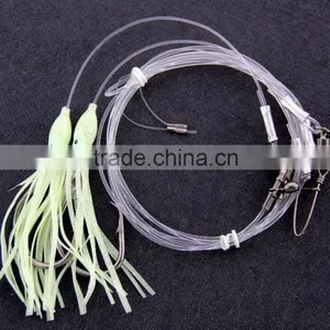 Groper Heavy Duty Rigs Two or Three Luminous Squids 13/0 Recurve Circle Hooks Effective on Other Deep Water Fish thumbnail-1