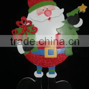 2014 Wooden Christmas Santa Standing Decoration thumbnail-1