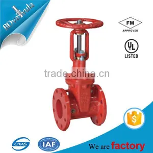 3 6 Inch ANSI AWWA C515 C509 FM UL OS&Y Flanged Rising Stem Gate Valve thumbnail-1