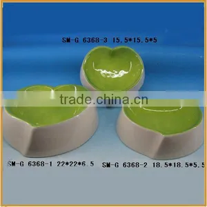 Heart Shaped Ceramic Pet Bowl Dog Bowl Feeder for the Pet thumbnail-3
