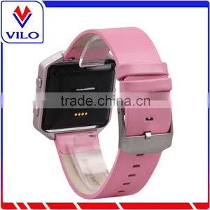 Wristband Genuine Leather Strap for Fitbit Blaze / Metal Bumper for Fitbit thumbnail-2