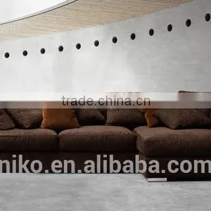 Fire Bird Soild Wood Construction High Quality Feather Fabric Sofa Set thumbnail-3