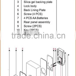 Cheap Biometric Fingerprint Door Lock Without Handle Keypad Fingerprint Access Control System thumbnail-5