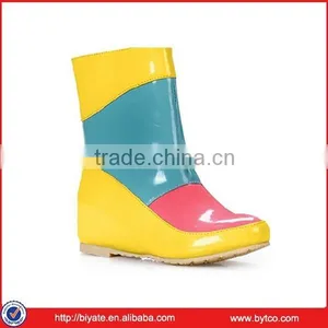 Women's Wedge Boots,patent Leather Shoes,waterproof Shoe,dress Shoe thumbnail-1