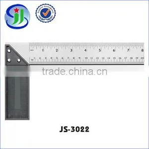 Yongkang Supplier 8 Inch L-shaped Square Ruler With Black Plastic Handle thumbnail-1