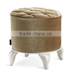 Neo-classical Solid Wood Bedroom Set European Furniture Bed Bedside Table Wardrobe Dressing Table Bench Royal Chair Commode thumbnail-6