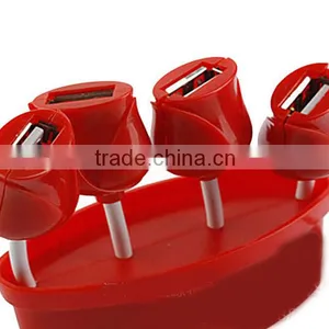 BRAND NEW Flower Shaped 4 Port USB Hub for PC Home Office thumbnail-6