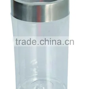 High Quality Plastic Ice Bucket Wine Cooler With PS Double Wall Design thumbnail-2