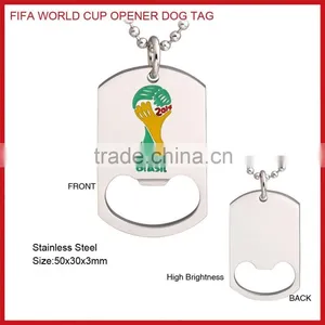 Fashion Stainless Steel Pendant Bottle Opener With Dog Tag thumbnail-1