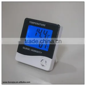 Indoor Backlight Digital Thermometer Hygro Clock Htc 1 thumbnail-2