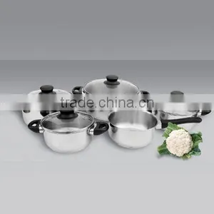 9 Pcs Stainless Steel Cookware Set thumbnail-1