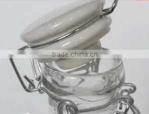 Plastic Clip Lid Clear Glass Bottle Wholesale 1000ml and 500ml thumbnail-2