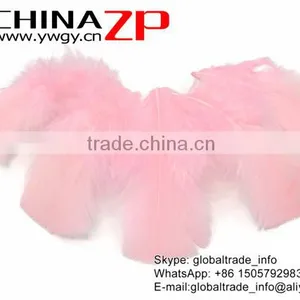 ZPDECOR Bulk Sale Hot Selling Plumage Dyed Light Pink Turkey T-Base Body Feathers for Parties Decorations thumbnail-3