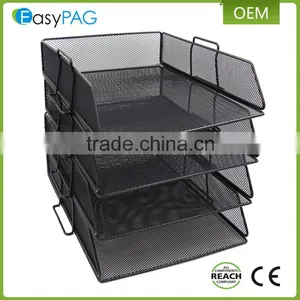 Multifunction Office / School Mesh Desk Organizer 4 Tier Document / Letter / File Tray thumbnail-1