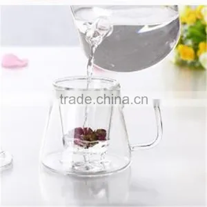 High Quality 350ml Heat Resistant Borosilicate Glass Tea Cup/pot Hand-made thumbnail-4