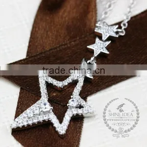 925 Sterling Silver Hollow Lucky Star Creative Pendant Necklace Fashion Women Necklace Jewelry 6360458 thumbnail-2