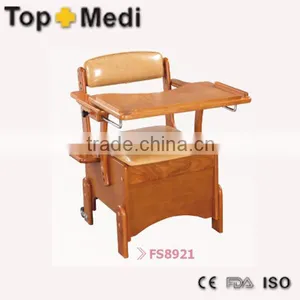 Rehabilitation Therapy Supplies Topmedi Commode Series Wooden Commode Chair thumbnail-1