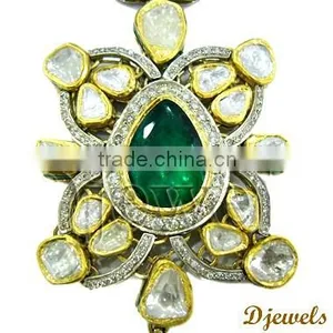 Kundan Polki Necklace Sets, Polki Meena Necklace Sets, Polki Jewelry thumbnail-2