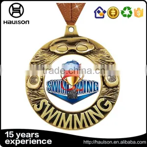 Hot Sale Cheap Custom Hollow Out Stamping Photo Etched Iron Brass Zinc Alloy Plating Antique Gold Sport Medal With Ribbon thumbnail-5
