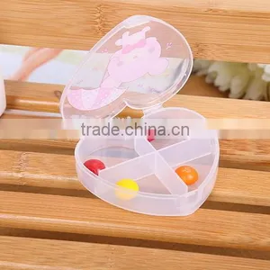 Contemporary Latest Plastic Red Heart Shaped Pill Box thumbnail-2