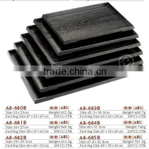 Japanese Style Plastic Rectangular Anti-slip Tray thumbnail-2