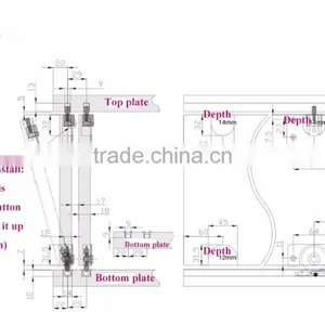 Furniture Hardware Closet Door Roller Fittings Sliding Wardrobe Door System thumbnail-6