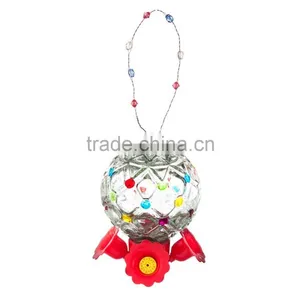5.5"Round Glass Hummingbird Feeder, Glass Water Feeder thumbnail-1