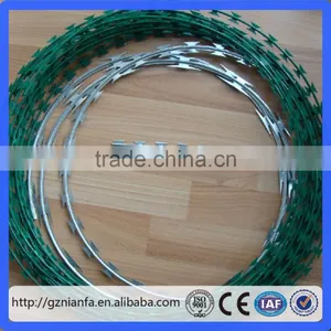 450mm BTO-22 Low Price Powder Coating Concertina Razor Barbed Wire(Guangzhou Manufacturer) thumbnail-3