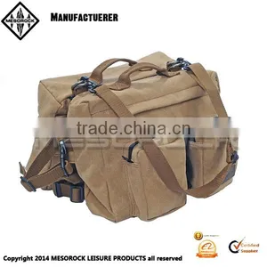 Cotton Canvas Dog Pack Hound Travel Camping Hiking Backpack Saddle Bag Rucksack for Medium & Large Dog thumbnail-3