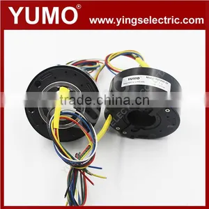 Electric Slip Ring Ethernet Type High Current SRH3899-6P 38.1mm 500mm 6 Circuits Slip Ring thumbnail-1