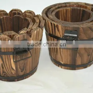 Outdoor Wooden Flower Pot, Wood Planter, Planter Box thumbnail-2