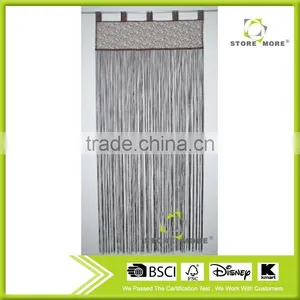 Cheap Polyester String Curtain/Fringe Flocked Curtain thumbnail-1