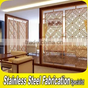 Damp-proof Decorative Stainless Steel Living Room Folding Partition Wall thumbnail-3