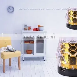 New Arrival Crystal Lotus Transparent Colorful Light Speaker USB Mini Speaker Creative Speaker With Radio Function thumbnail-5
