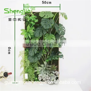 SJLJ013338 Artificial Plant Wall / Fake Plastic Green Wall for Wall Decoration thumbnail-3