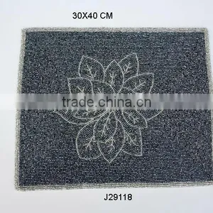 Glass Beaded Table Mats With Floral Patterns Other Patterns Available thumbnail-1