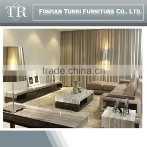 Modern Marble Top Wooden Center Table for Living Room Furniture thumbnail-2