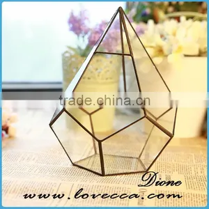 Decorate Wedding Geometric Teardrop Indoor Plant Terrarium Glass Cube thumbnail-5