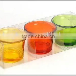 Colored Glass Candle Holder thumbnail-2