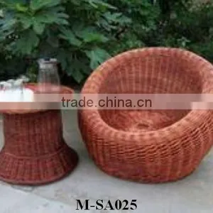 Cheap Hand Weave Willow Material Wicker Chair Price for Homes & Garden thumbnail-1