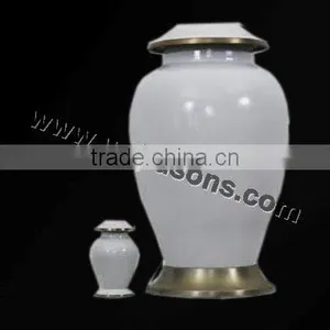 Metal Fancy Urns | Brass New Design Metal Urns | Burial Urns for Sale | Cheap Urns thumbnail-1