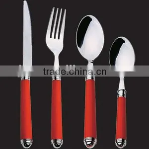 Stainless Steel Colored Plastic Handle Cutlery Set, Tableware Set thumbnail-6