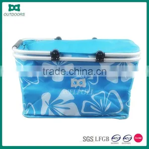 2016 New Modern Fabric Collapsible Picnic Lunch Basket thumbnail-1