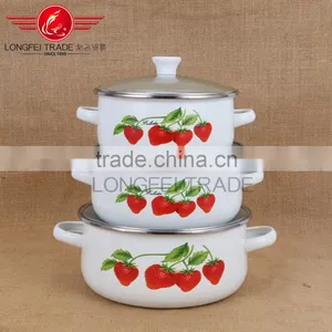 Wholesale 3 Pieces Enamel Insulated Casserole Hot Pot thumbnail-1