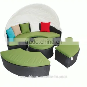Husen New Rattan/wicker Daybed WYHS-T162, Wicker Furniture/Garden Patio Furniture/outdoor Furniture. thumbnail-5