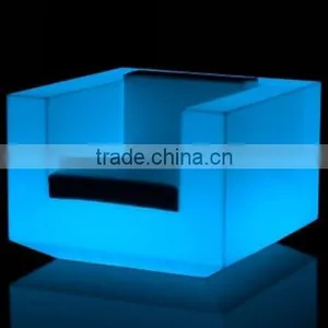 Hot Sales Colorful Illuminate Rechargeable Battery LED Sofa thumbnail-3
