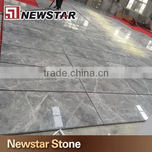 Chinese Polished Silver Mink Grey Marble Natural Stone Tile Marble Tile Floor thumbnail-1