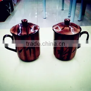 Hand-drawn Ceramic Porcelain Coffee Cup With Lid thumbnail-1